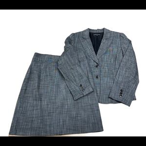 ANTONIO MELANI Gray Suit Skirt & Jacket  Size 14